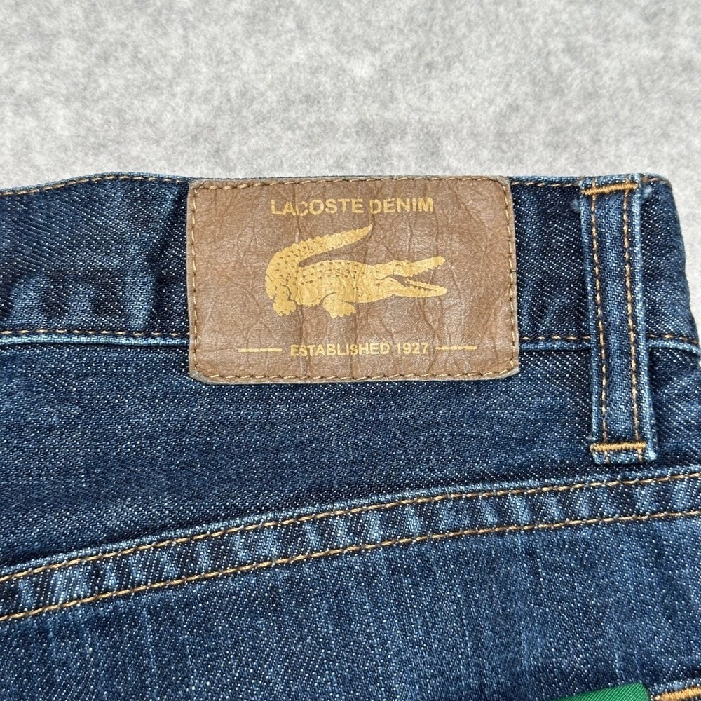 Lacoste Denim Dark Wash Straight Leg Jeans Mens US 33 - Picture 6 of 13